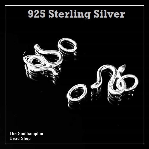 925 Silver Small ''S'' Hook Clasps